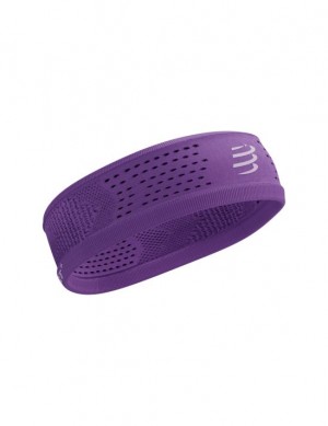 Bandolete Compressport Thin Headband On/Off Feminino Roxo | 95301JTPQ