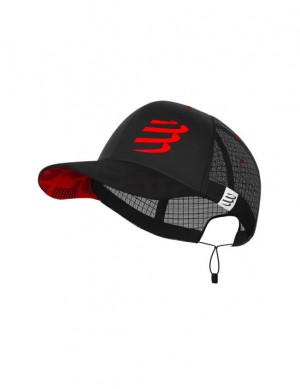 Boné Compressport Racing Trucker Cap Masculino Pretas Vermelhas | 68710XJPF