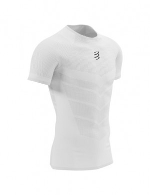 Camiseta Compressport On/Off SS TShirt M Masculino Branco | 86129VWUJ