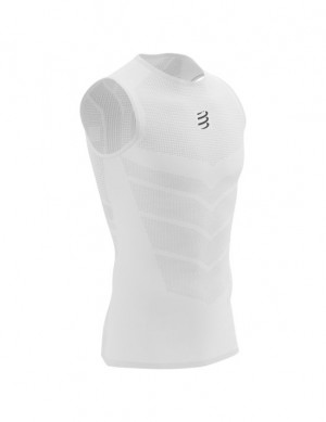 Camiseta Compressport On/Off Tank Top M Branco | 97481TJKM