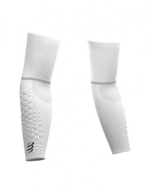 Compression Sleeves Compressport ArmForce Ultralight Feminino Branco | 27684SVAQ