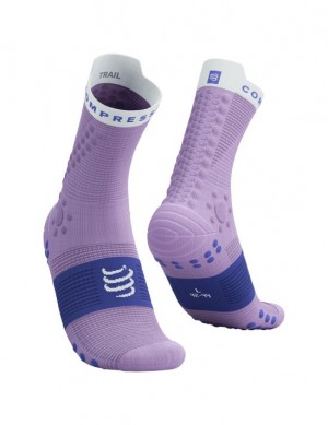 Meias Compressport Pro Racing Socks v4.0 Trilha Azuis | 92463ZEJS