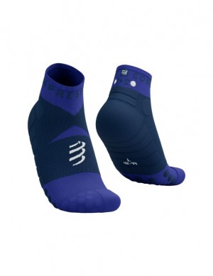 Meias Compressport Ultra Trilha Low Socks Azuis | 02875PAYN