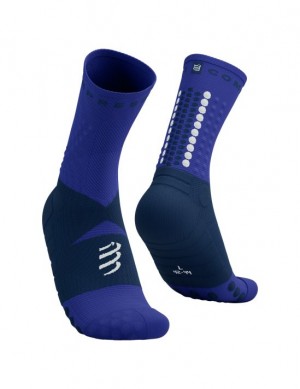 Meias Compressport Ultra Trilha Socks V2.0 Azuis | 41806IYOS