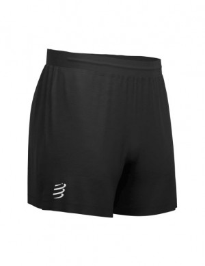 Shorts De Corrida Compressport Performance Curta Masculino Pretas | 39865DHSA