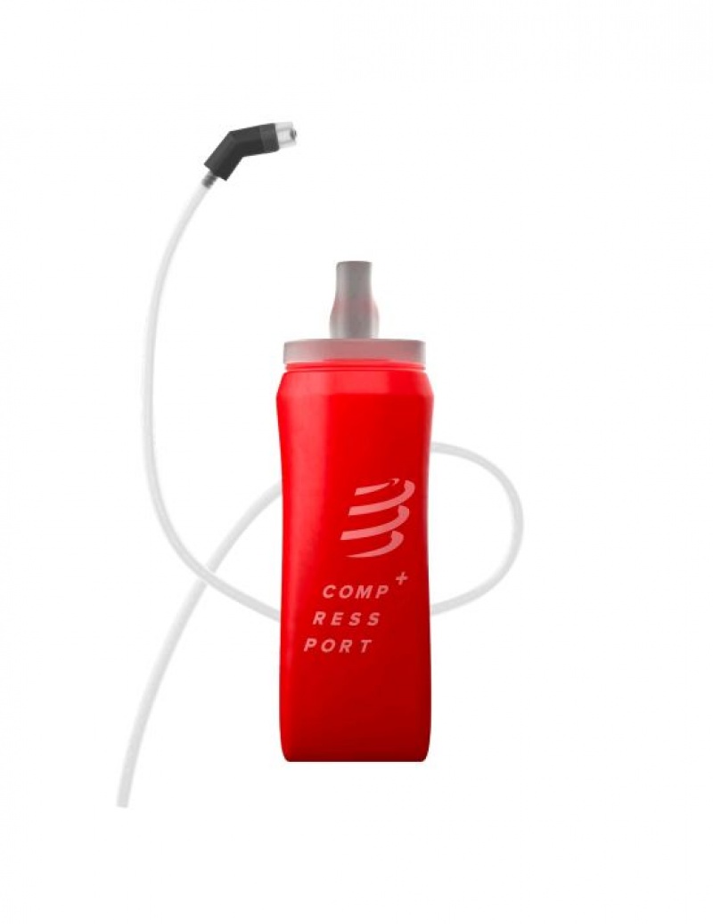 Acessorios Compressport ErgoFlask 500mL + Tube Vermelhas | 24183UVGJ