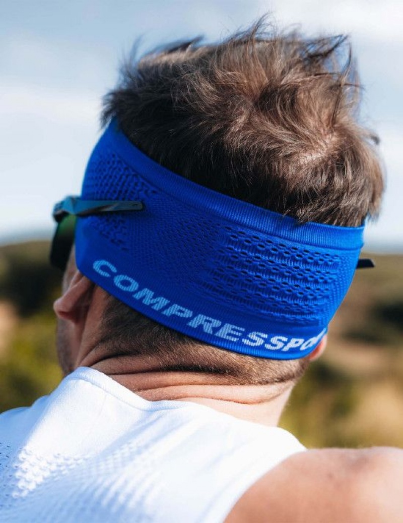 Acessorios Compressport Headband On/Off Azuis | 65341ZQEY