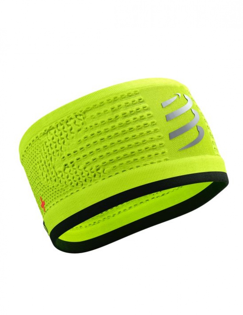 Acessorios Compressport Headband On/Off Flash Amarelas Pretas | 24693ELXA