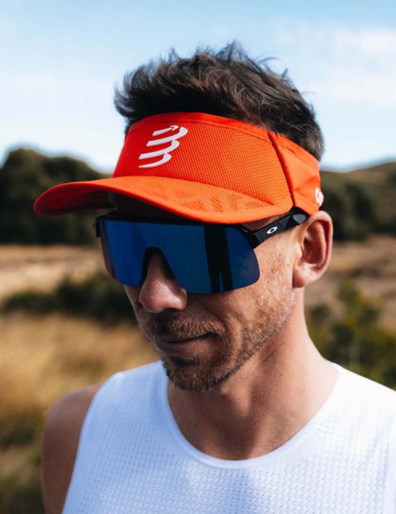 Acessorios Compressport Spiderweb Ultralight Visor Vermelhas | 94720DLSQ