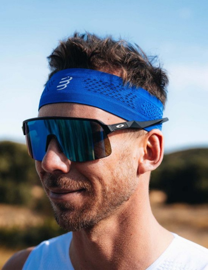 Acessorios Compressport Thin Headband On/Off Azuis | 32695BHZC