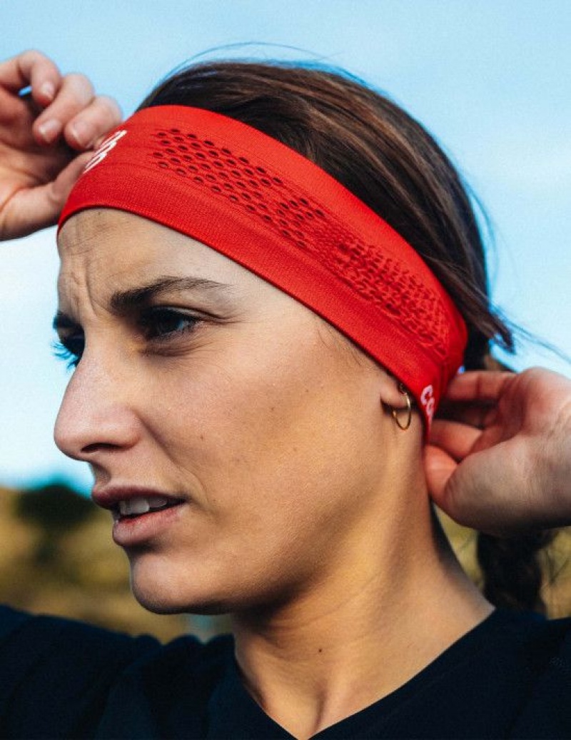 Acessorios Compressport Thin Headband On/Off Vermelhas | 59302PCNU