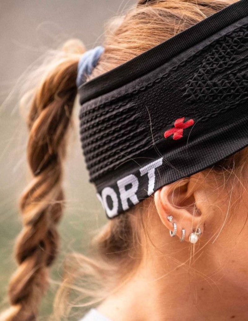 Bandolete Compressport Spiderweb Headband On/Off Masculino Pretas | 03284GBJO