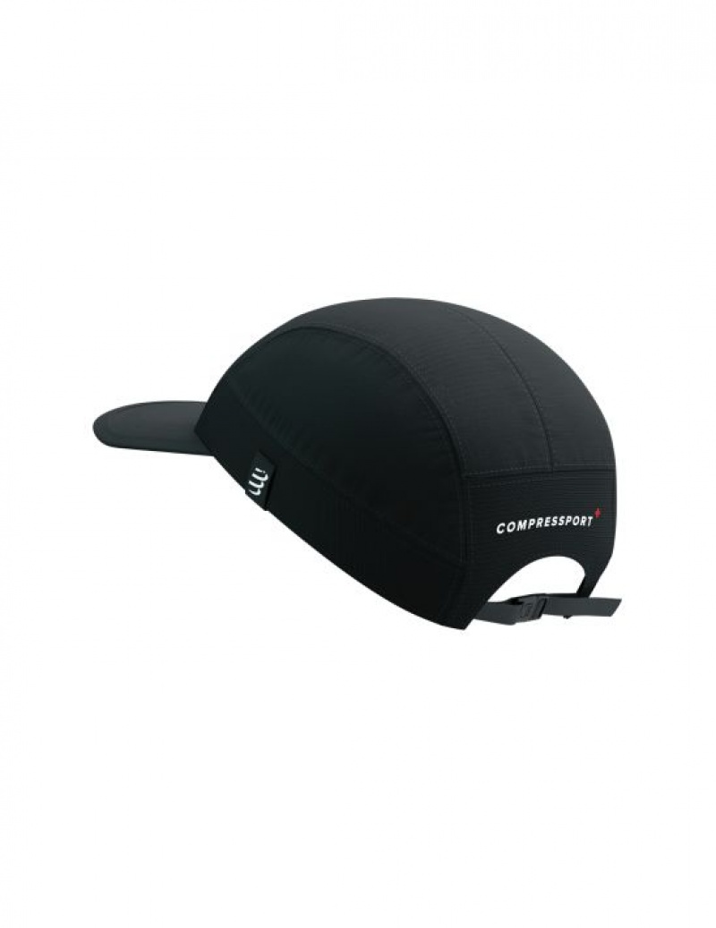 Boné Compressport 5 Panel Light Cap Feminino Pretas | 51984LIJE