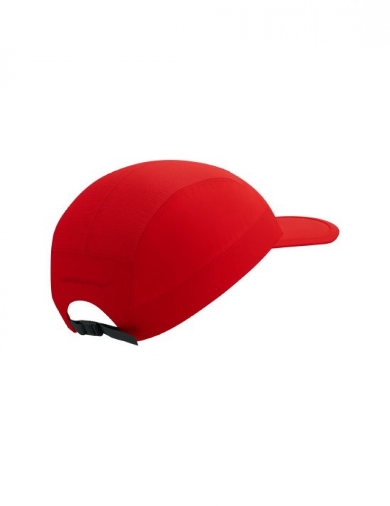 Boné Compressport 5 Panel Light Cap Feminino Vermelhas | 07294WGDK