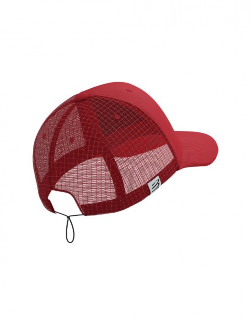 Boné Compressport Racing Trucker Cap Feminino Vermelhas | 34026GNVS