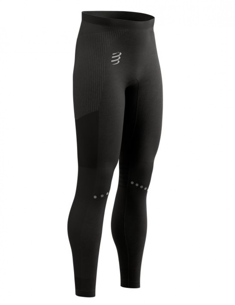 Calça Legging Compressport Inverno Corrida Legging M Masculino Pretas | 04756WNPC