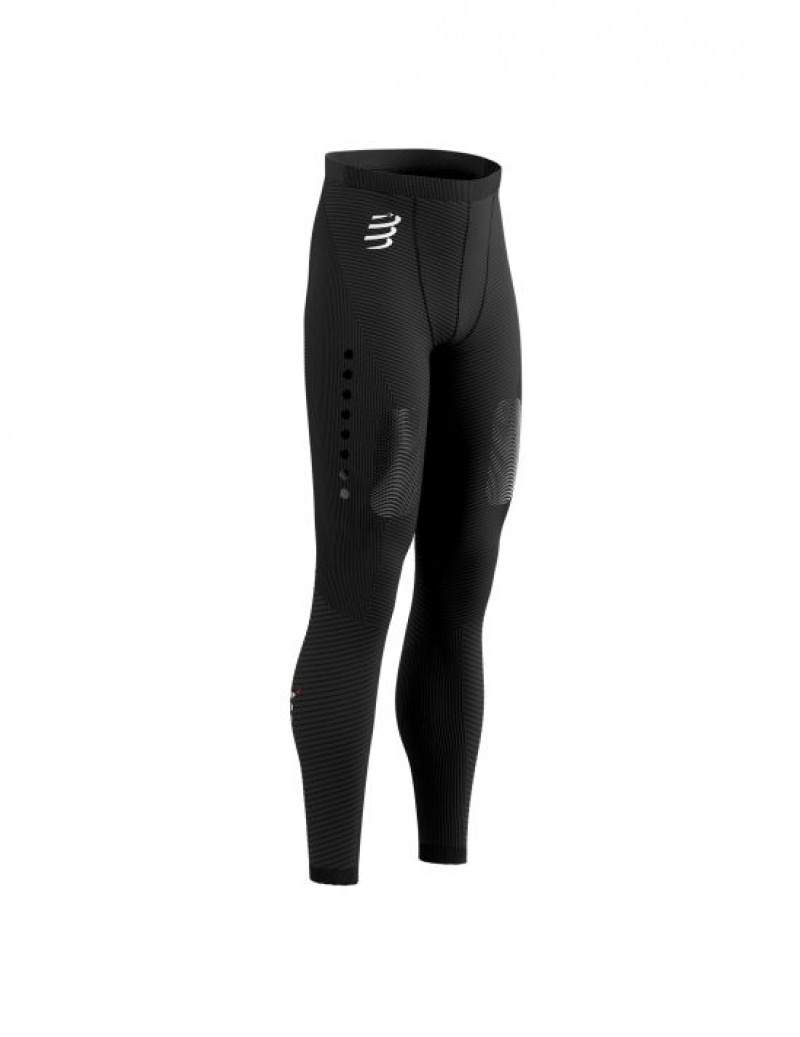 Calça Legging Compressport Inverno Trilha Under Control Full Tights M Masculino Pretas | 94167JIUO