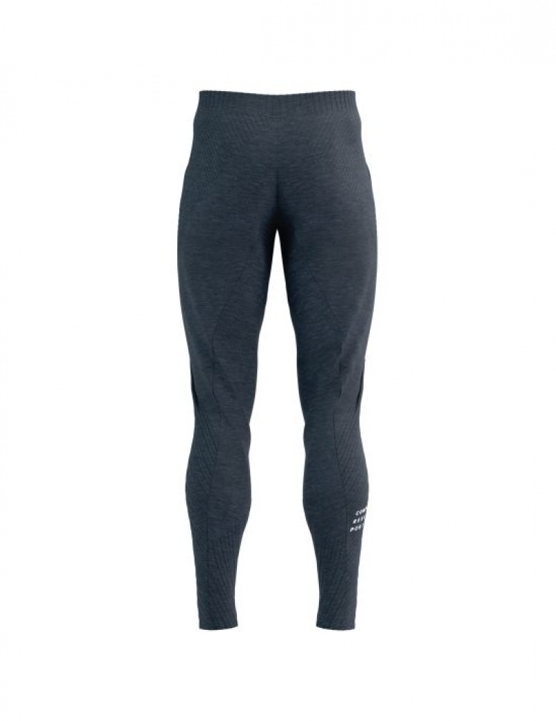 Calças Compressport Seamless Pants Feminino Azul Anil | 67123ISJT