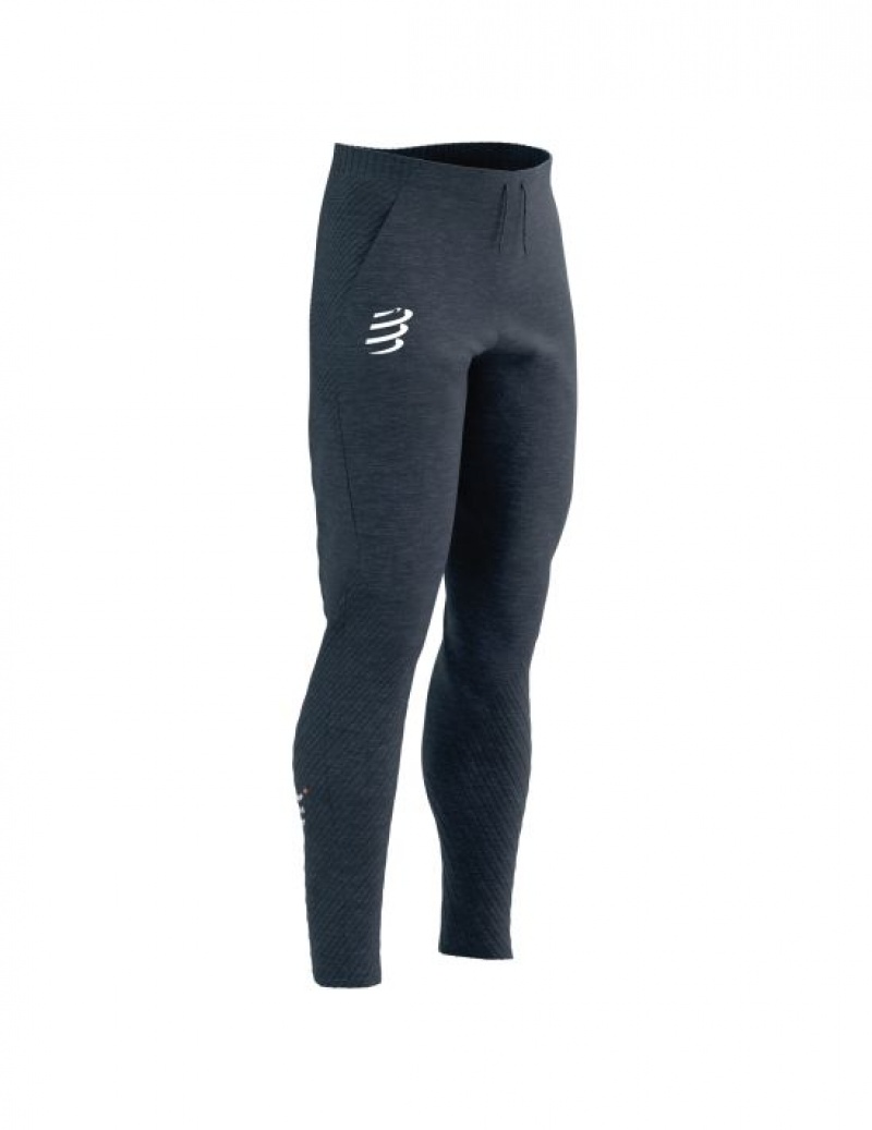 Calças Compressport Seamless Pants Feminino Azul Anil | 67123ISJT