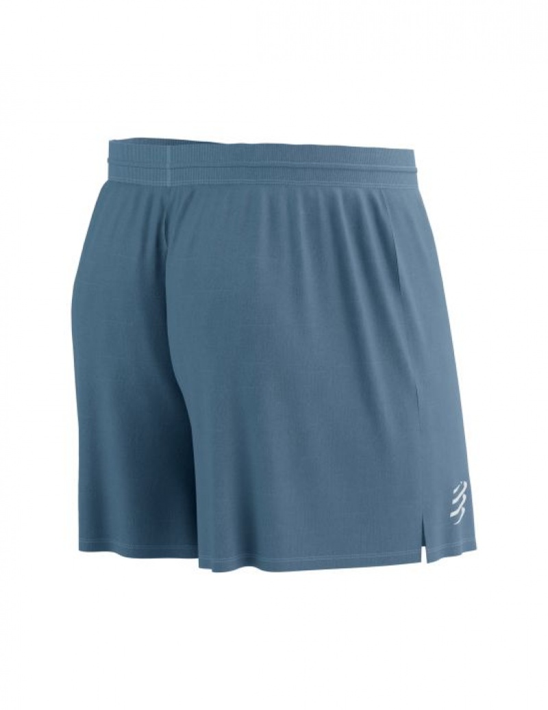 Calção Compressport Performance Curta Masculino Azuis | 57246UTQP