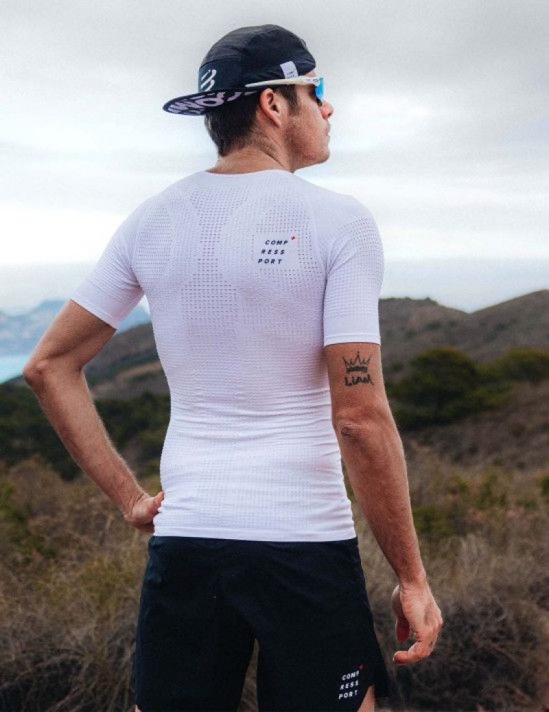 Camiseta Compressport On/Off SS TShirt M Branco | 60295BGLV