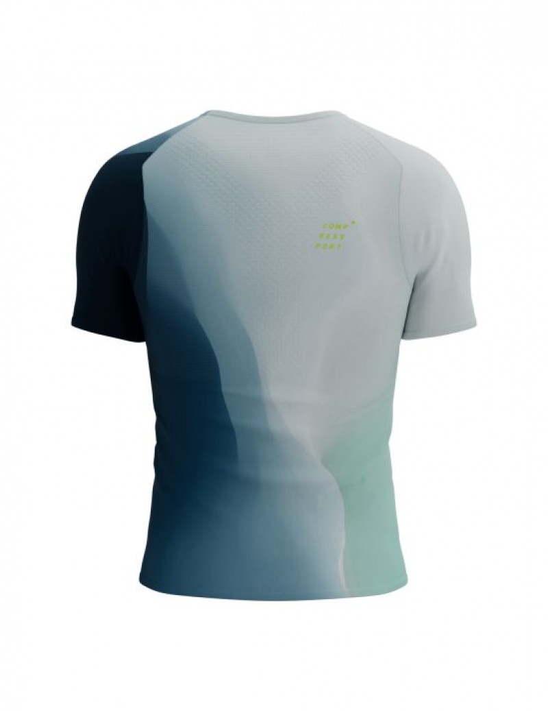 Camiseta Compressport Performance SS Tshirt M Masculino Azuis | 36980GRBS