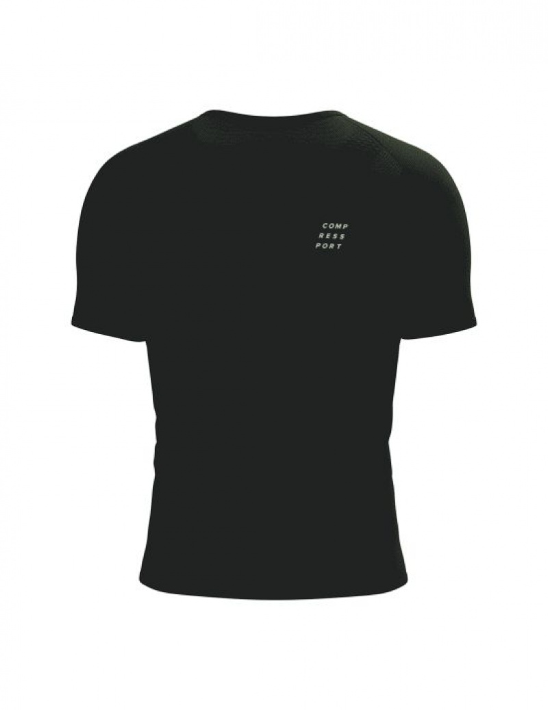 Camiseta Compressport Performance SS Tshirt M Masculino Pretas Branco | 43081ETQH