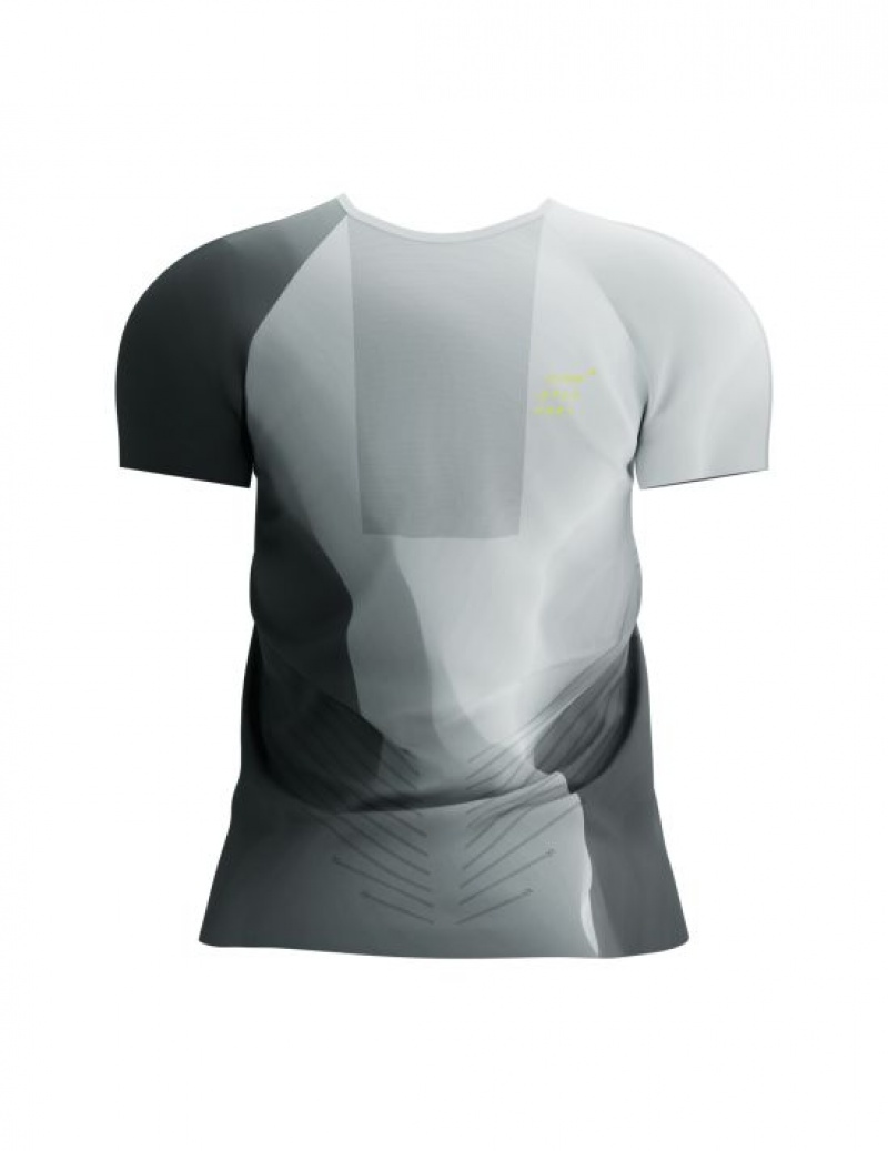 Camiseta Compressport Performance SS Tshirt W Feminino Pretas Branco | 81567SMNR