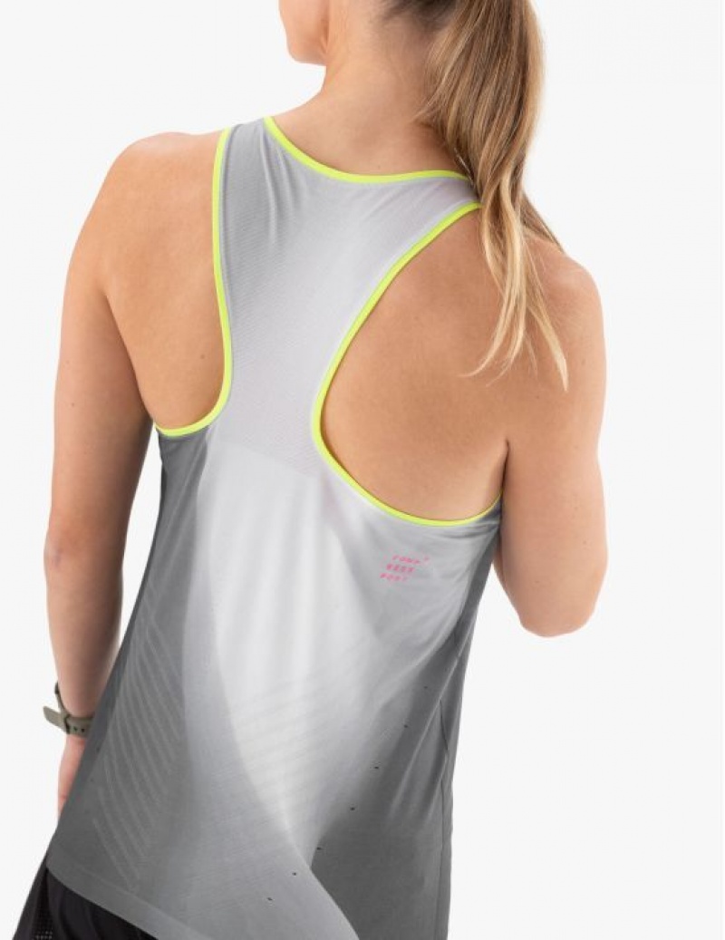 Camiseta Compressport Performance Singlet W Pretas Branco | 24785KHBQ