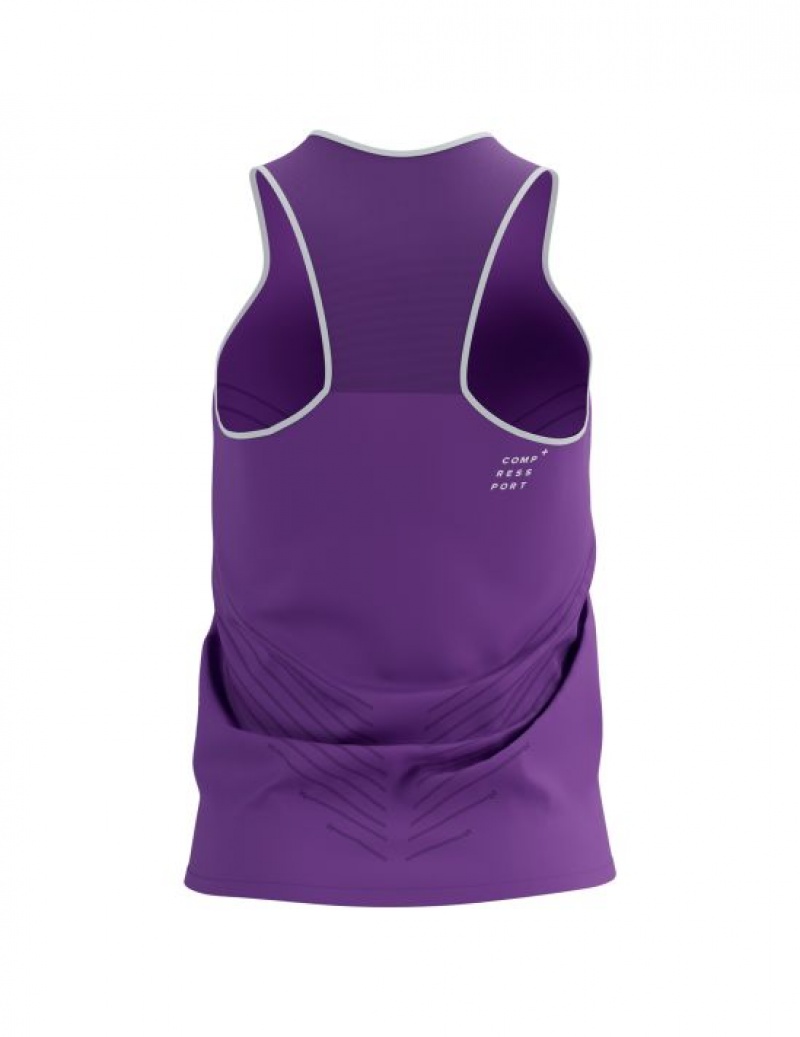 Camiseta Compressport Performance Singlet W Roxo | 13046PRYQ