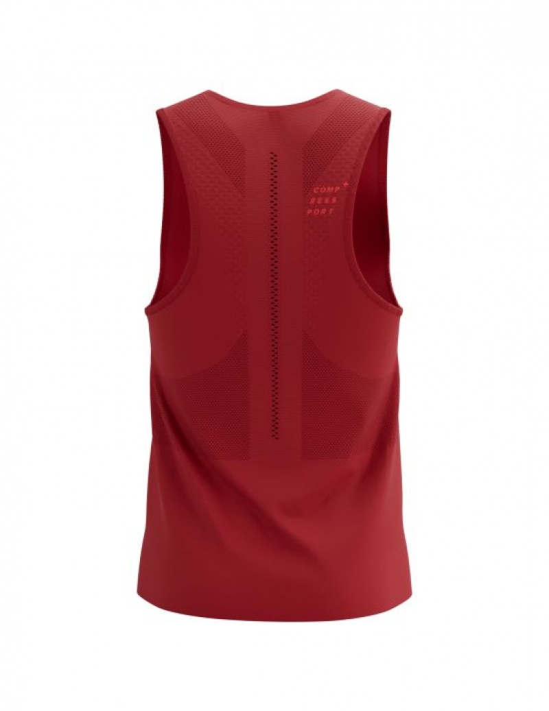 Camiseta Compressport Pro Racing Singlet M Masculino Vermelhas | 35602MRLY