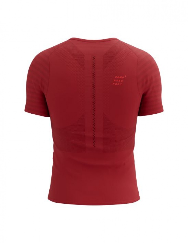 Camiseta Compressport Racing SS Tshirt M Masculino Vermelhas | 83259LGTD