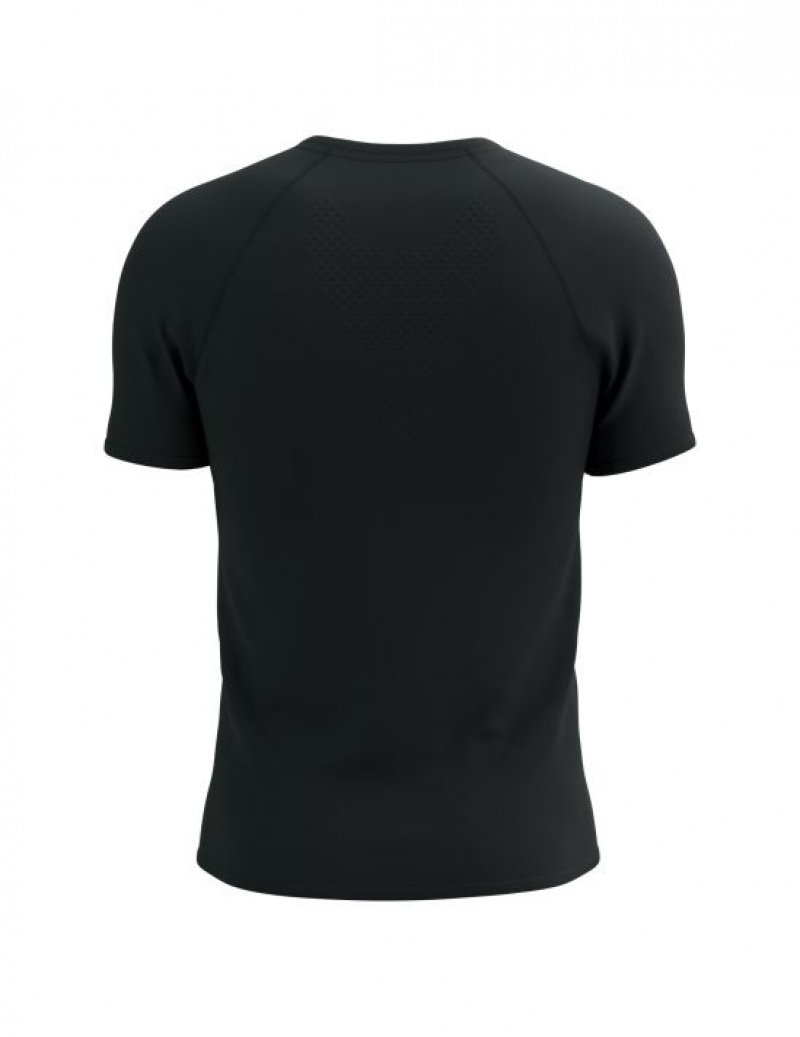 Camiseta Compressport Treino SS Logo Tshirt M Masculino Pretas | 51907EACJ