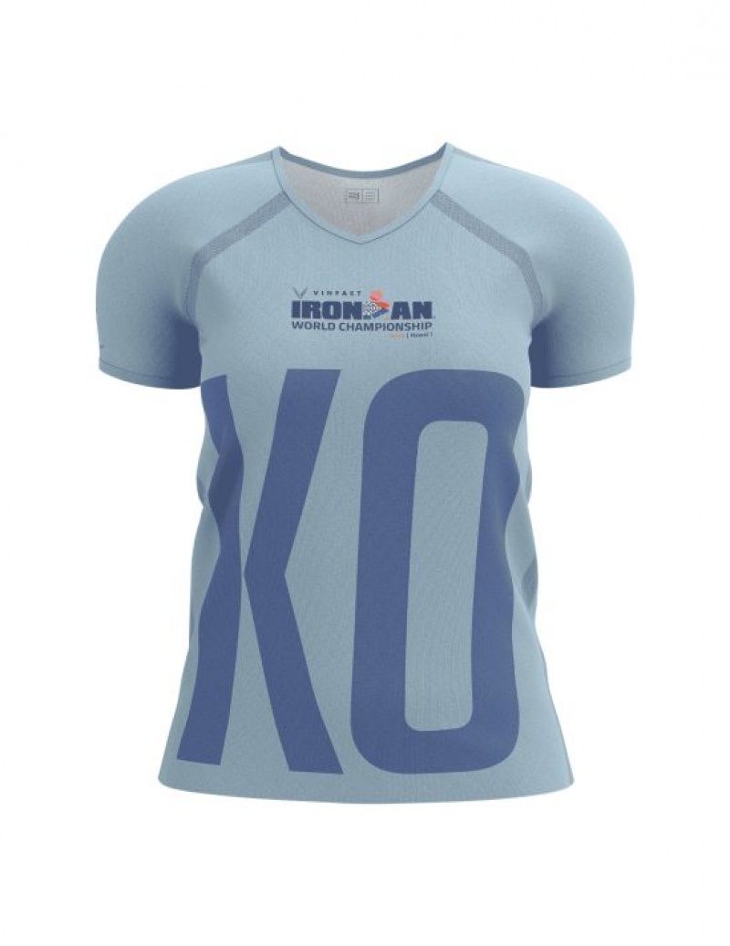 Camiseta Compressport Treino SS Tshirt W -Ironman Kona 2023 Feminino Multicoloridas | 84157RUOX