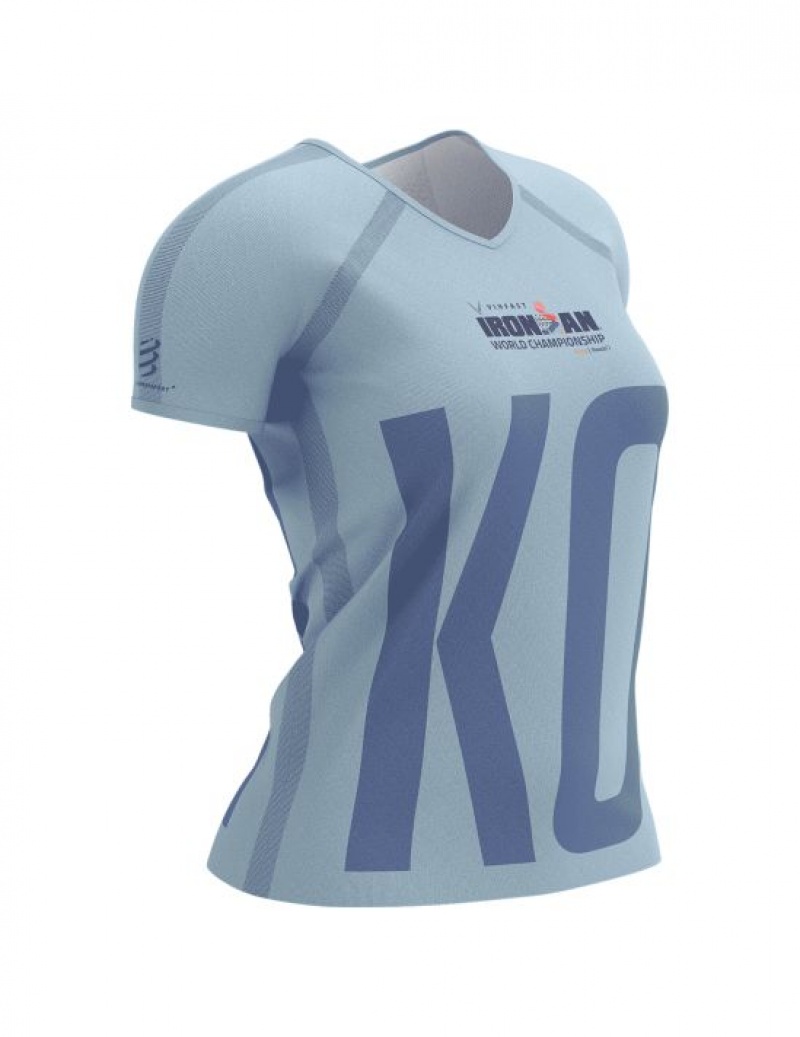 Camiseta Compressport Treino SS Tshirt W -Ironman Kona 2023 Feminino Multicoloridas | 84157RUOX