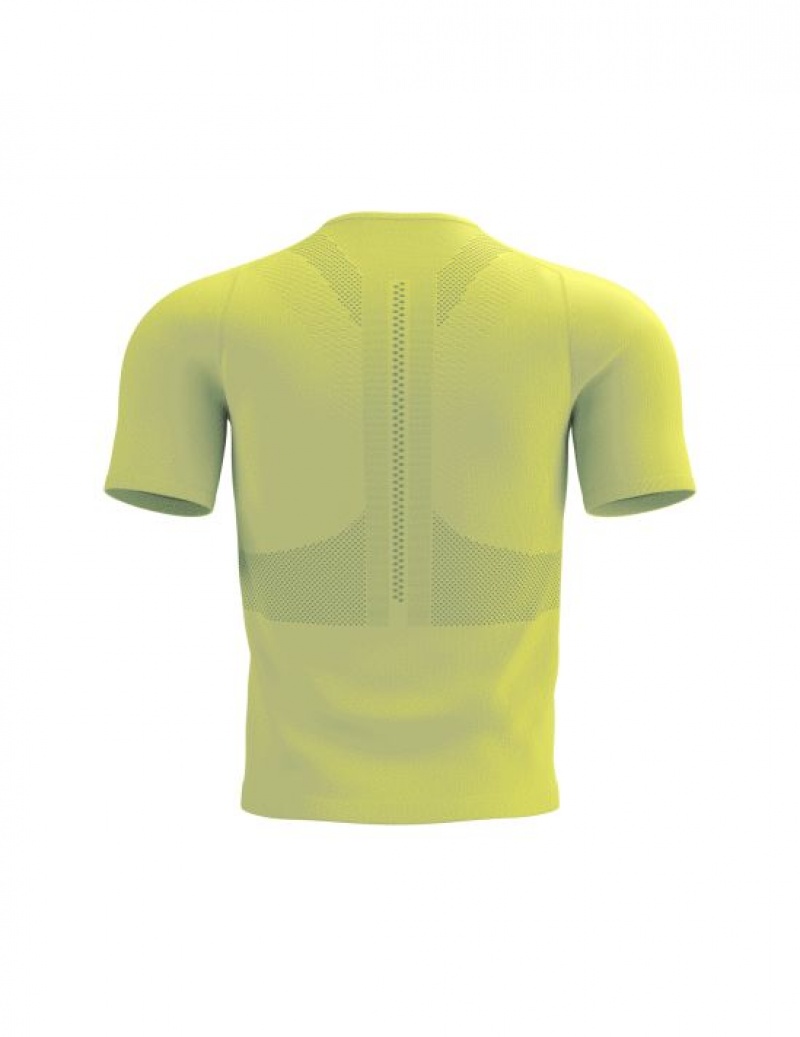 Camiseta Compressport Trilha Half-Zip Fitted SS Top Verdes | 18945VNMA