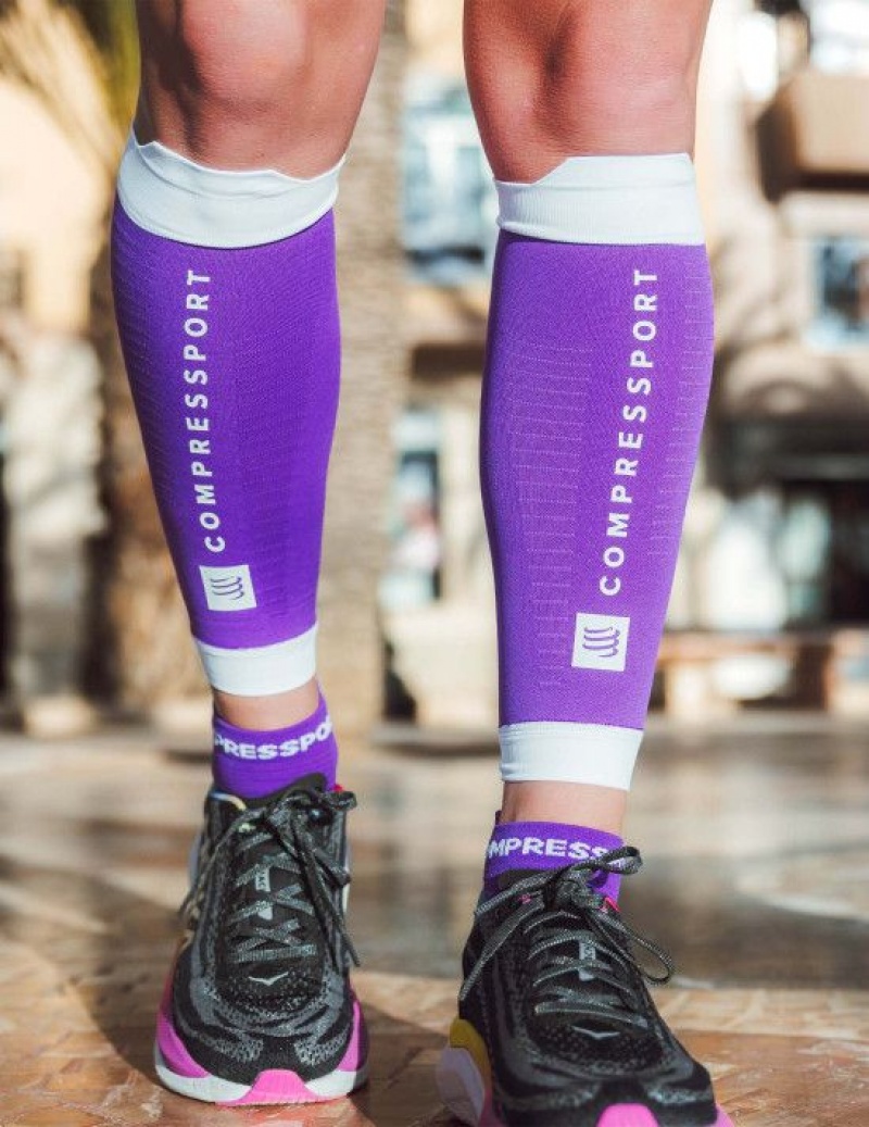 Compression Sleeves Compressport R2 3.0 Feminino Roxo Branco | 90475HJVT