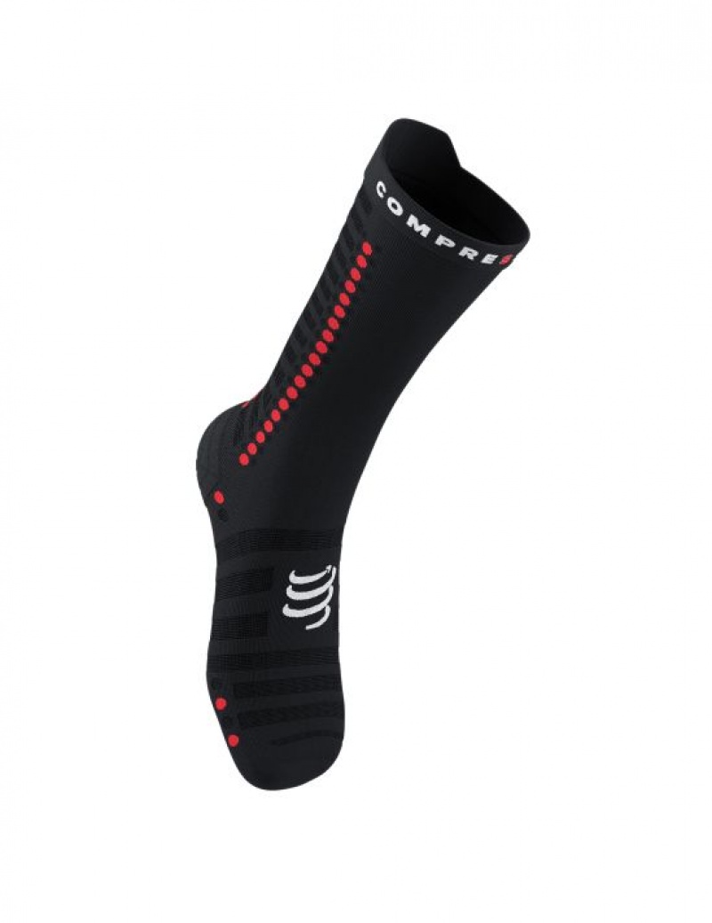 Cycling Socks Compressport Pro Racing Socks v4.0 Ultralight Bike Masculino Pretas Branco | 76023CVWU