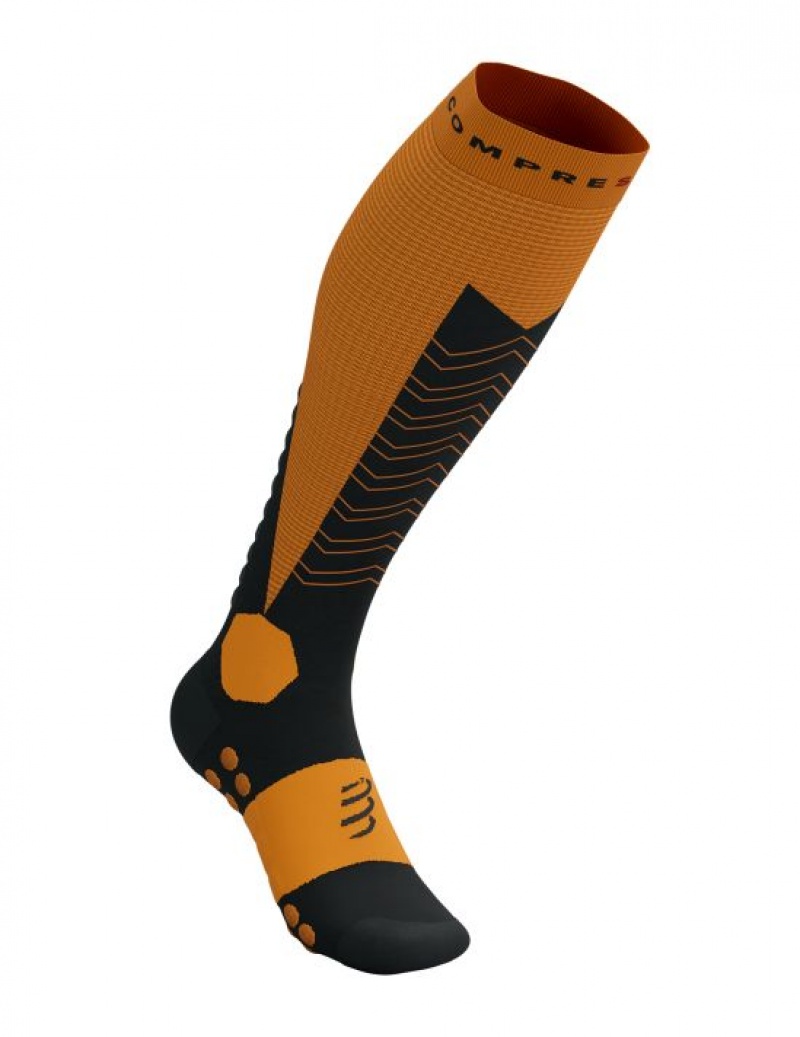 High Socks Compressport Ski Mountaineering Full Socks Masculino Pretas | 61738GCKB