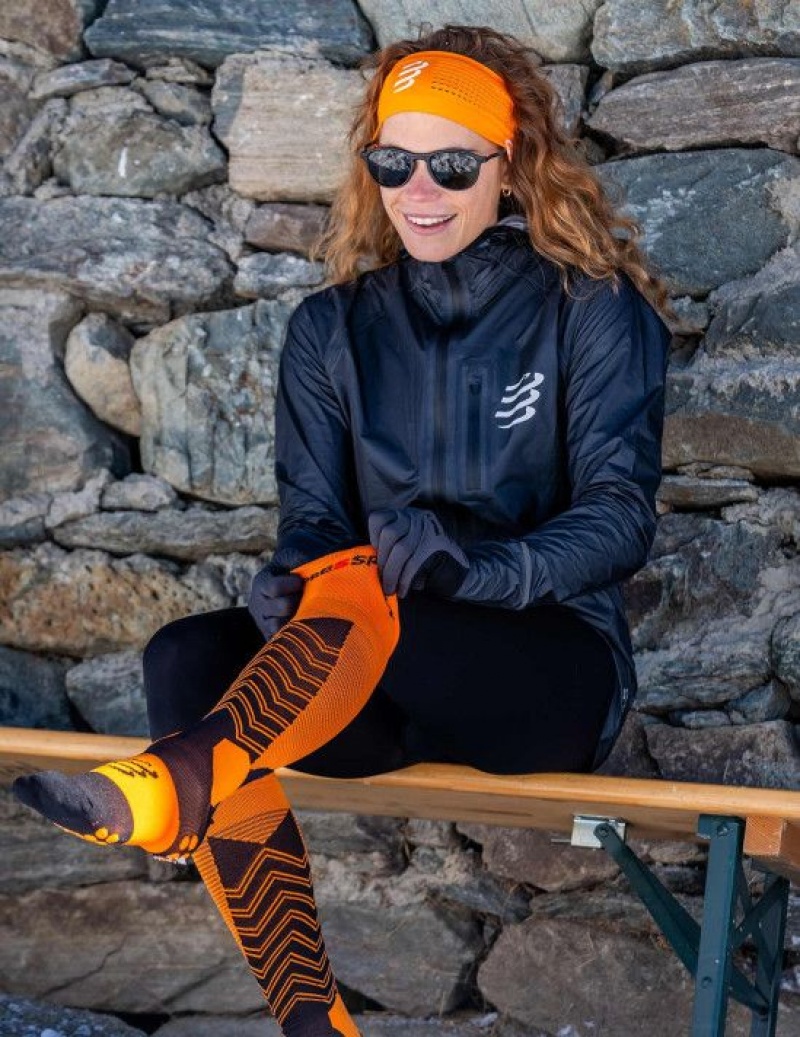 High Socks Compressport Ski Mountaineering Full Socks Masculino Pretas | 61738GCKB