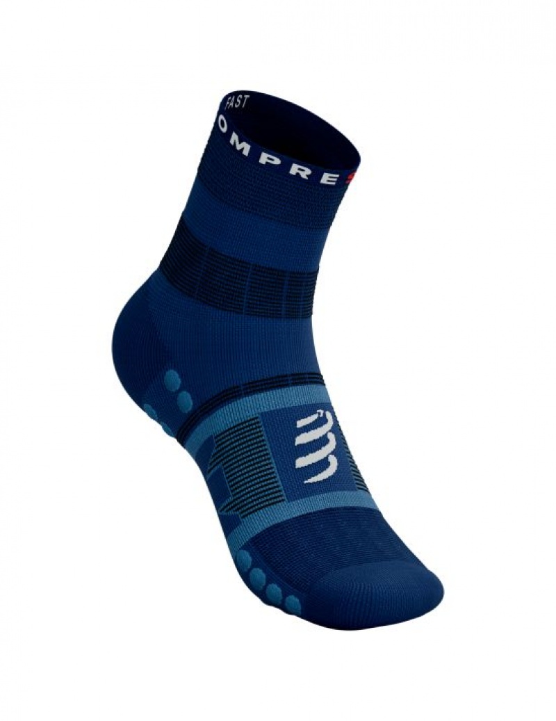 Hiking Socks Compressport Fast Caminhada Socks Masculino Azuis | 29346FTUP