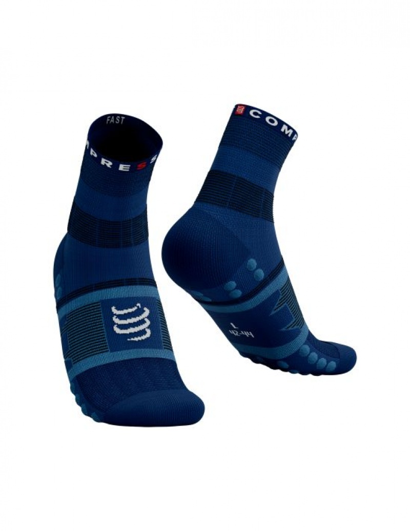 Hiking Socks Compressport Fast Caminhada Socks Masculino Azuis | 29346FTUP