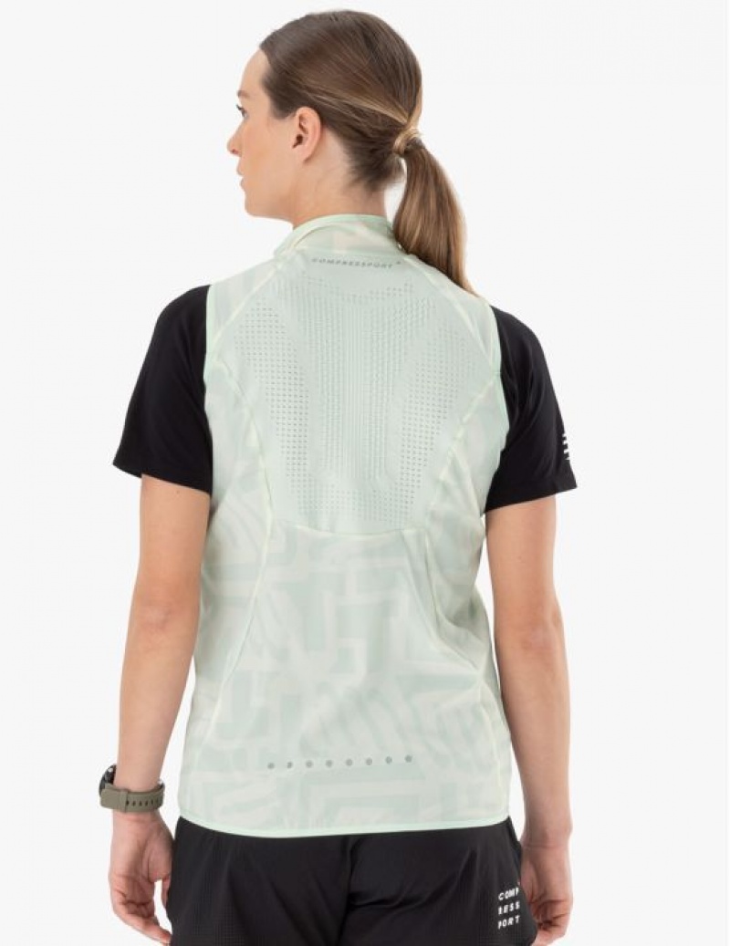 Jaquetas Compressport Hurricane Windproof Vest W Feminino Multicoloridas | 31402HDFW