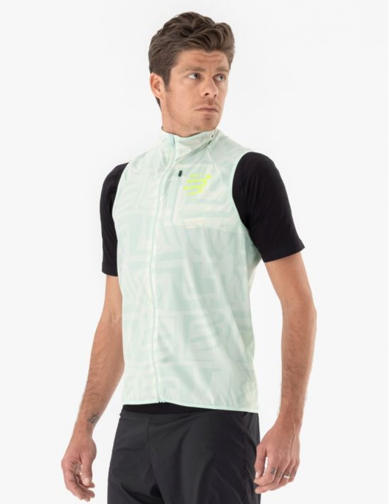 Jaquetas Compressport Hurricane Windproof Vest M Masculino Multicoloridas | 61524WCZS