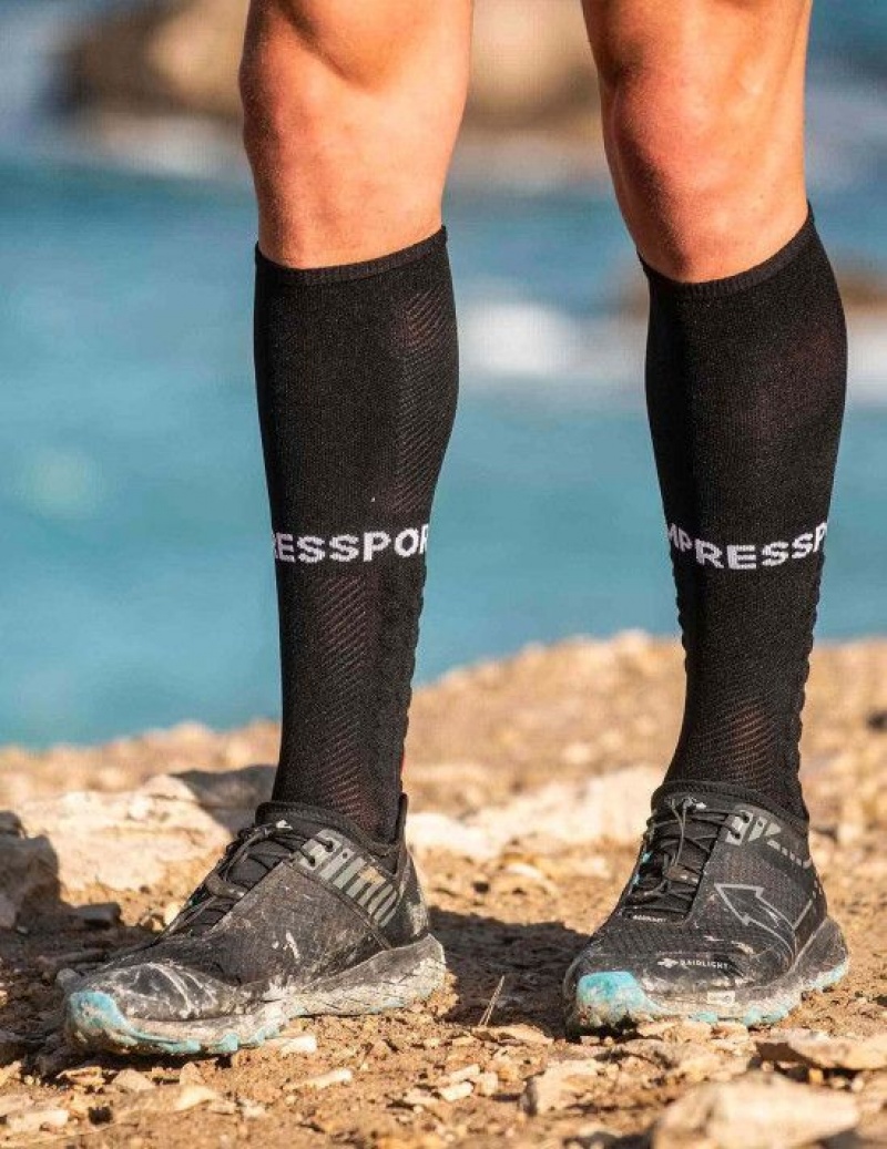 Meias Compressport Full Socks Run Pretas | 68019NABG