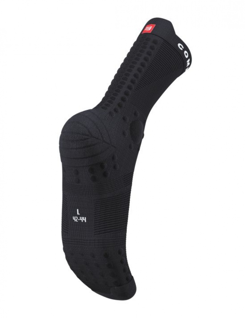 Meias Compressport Pro Racing Socks v4.0 Trilha Pretas | 37089GQXA