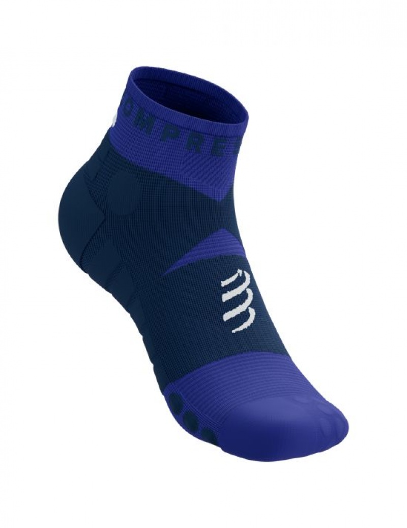 Meias Compressport Ultra Trilha Low Socks Azuis | 02875PAYN